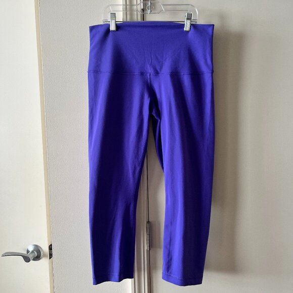 Lululemon Wunder Under Roll Down Crop Purple Size 10 - Picture 1 of 8